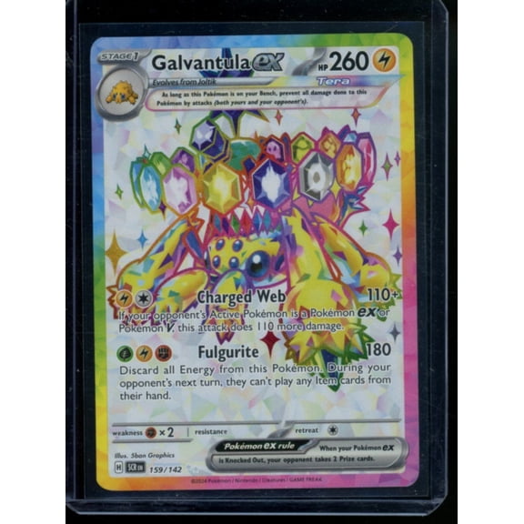 2024 Pokemon Sv07 Stellar Crown Galvantula Holo 159/142 Near Mint Trading Card