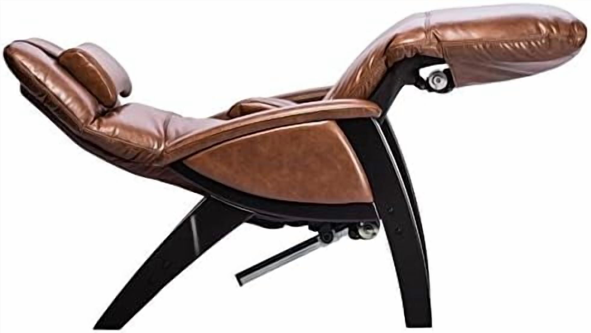 Svago ZGR Plus SV-395 Dual Power Infinite Position Zero Anti Gravity Recliner Chair with Heat and Massage - Cognac Faux Leather with White Glove in-Home Delivery and Setup