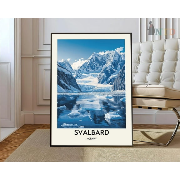 Svalbard Norway Poster, Unframed Paper Poster 8x10in