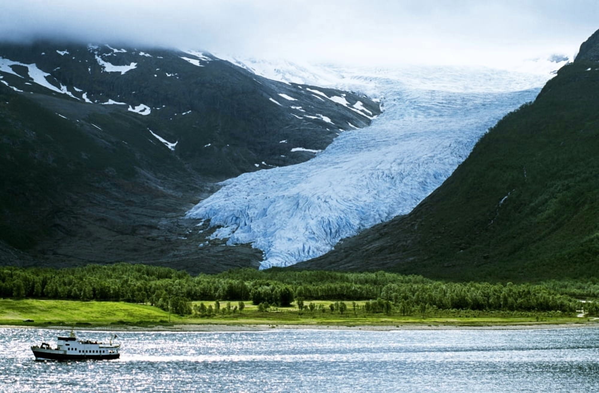 Svartisen Glacier Norway Canvas Art - John Doornkamp Design Pics (19 x 12)