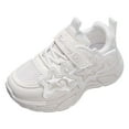 thumbnail image 1 of Svbnaue Girls Sports Shoes Fashionable Pattern Cute Design, Flat Bottom Comfortable Mesh Breathable, Non Hook Loop Seasonal Casual Sneakers School Outdoor Play Activities Comfort, 1 of 9