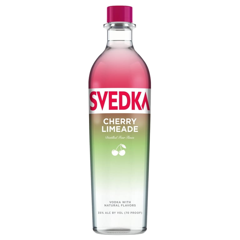 SVEDKA Cherry Limeade Vodka, 750ml, 70 Proof, Flavored Spirit