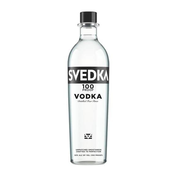 Svedka Vodka, 750ml, 100 Proof (50% ABV)