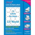 thumbnail image 1 of Svel Round Labels for Laser & Inkjet Printers, Permanent Self Adhesive Address Mailing Stickers Labels (2.5” Round, 360, Count, 1 of 6