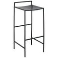 thumbnail image 1 of Svelte 30" Coastal Contemporary Iron Saddle-Seat Low-Back Bar Stool with Foot Rest, Black Frame, 1 of 9