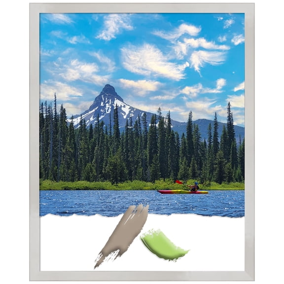 Svelte Silver Wood Picture Frame, Photo Frame, Art Frame