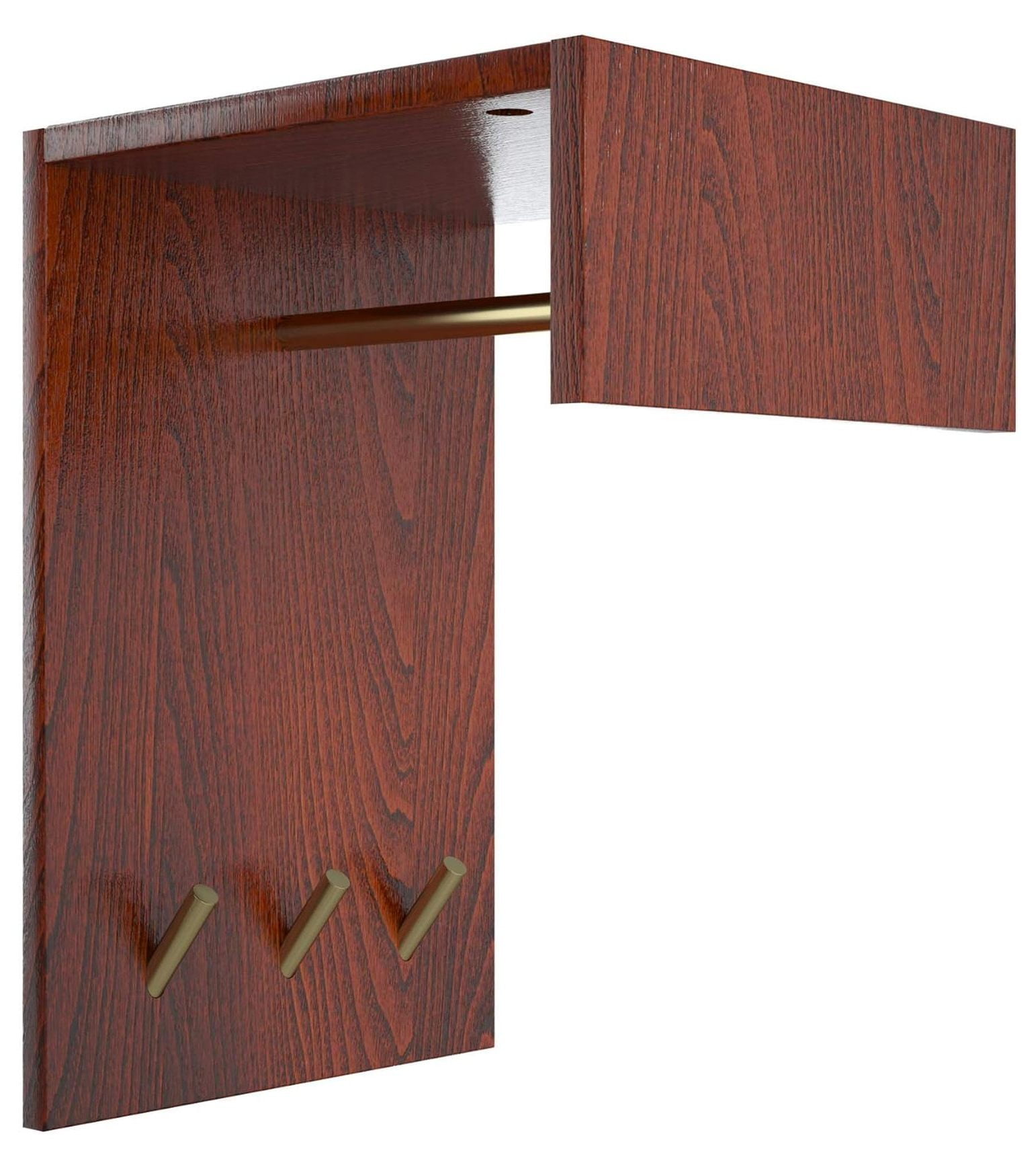Floating Jacket Rack Svelte Solid Wood Floating Mini Floating Closet, Coat Rack, Space ...