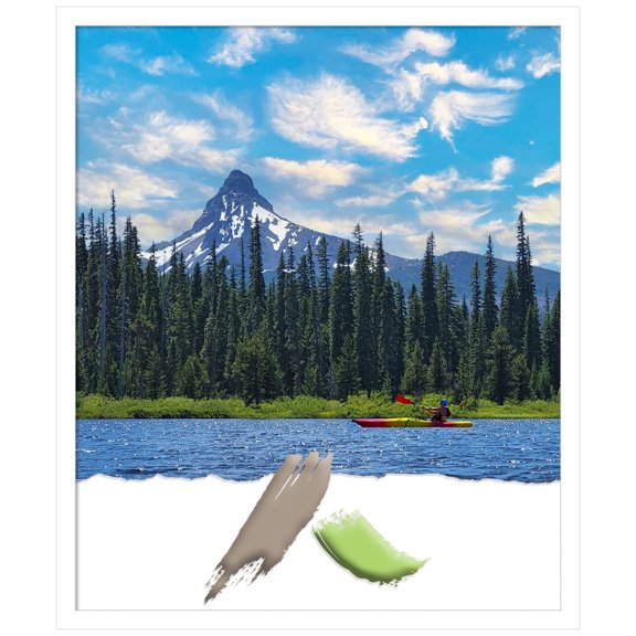 Svelte White Wood Picture Frame, Photo Frame, Art Frame
