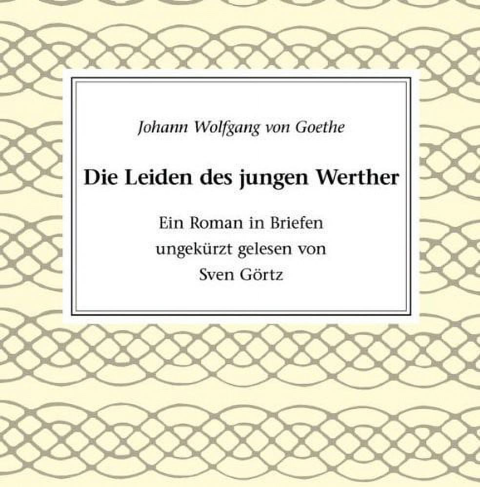 Sven G RTZ - Die Leiden Des Jungen Werther - Music & Performance - CD
