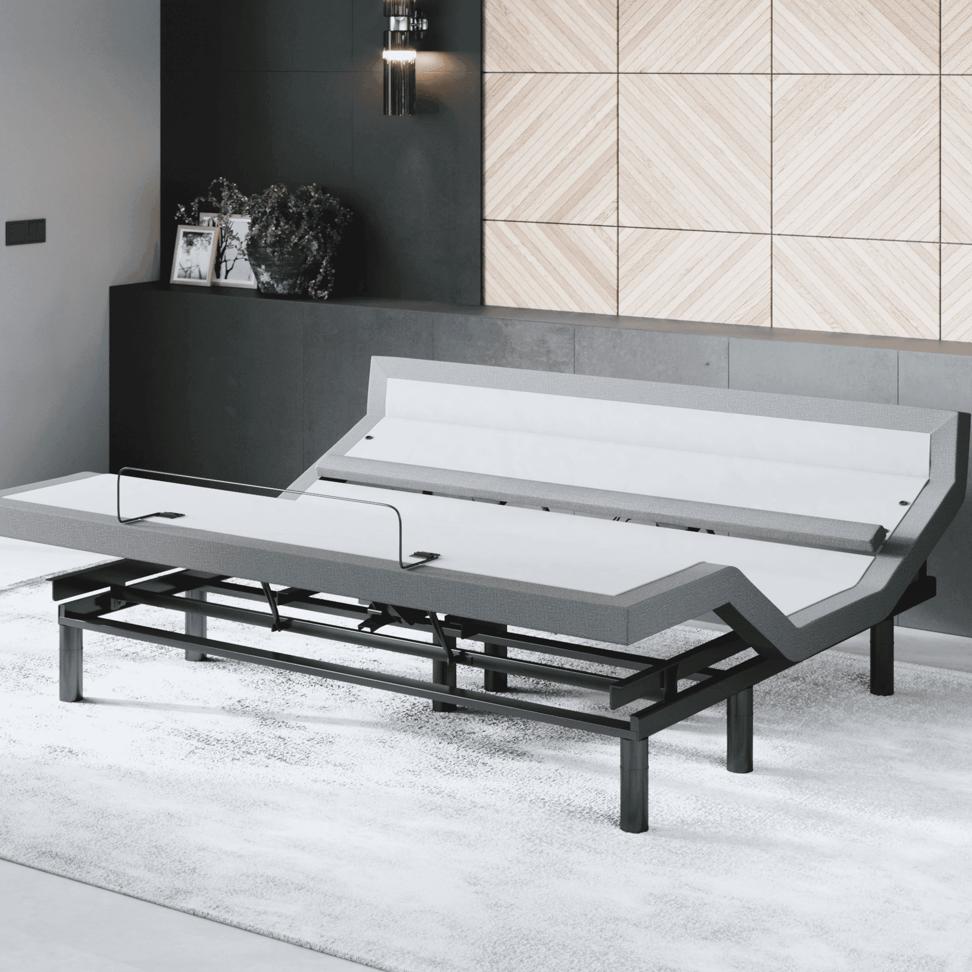 Adjustable bed frame with pillow tilt 2025