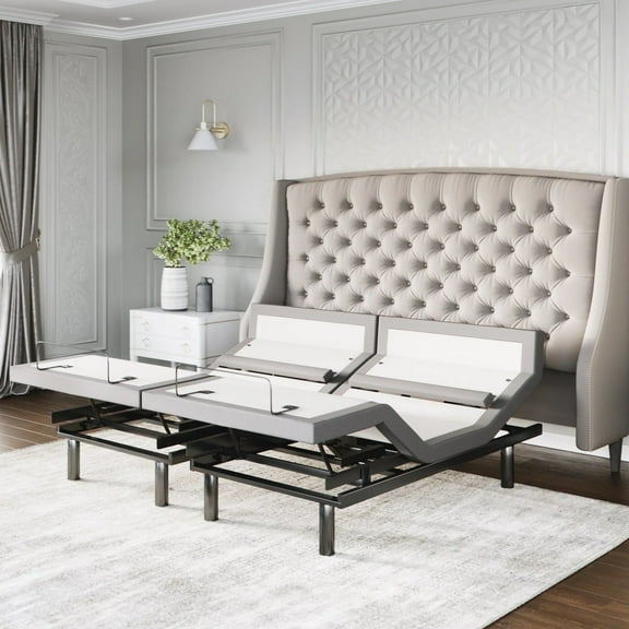 Sven & Son Platinum Adjustable Bed Base (Frame Only), Head and Foot Lift, Lumbar Support, Head (Pillow) Tilt, Massage, USB - King