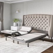 Sven & Son Platinum Adjustable Bed Base Frame Only, Head and Foot Lift, Lumbar Support, Head Pillow Tilt, Massage, USB - Split King