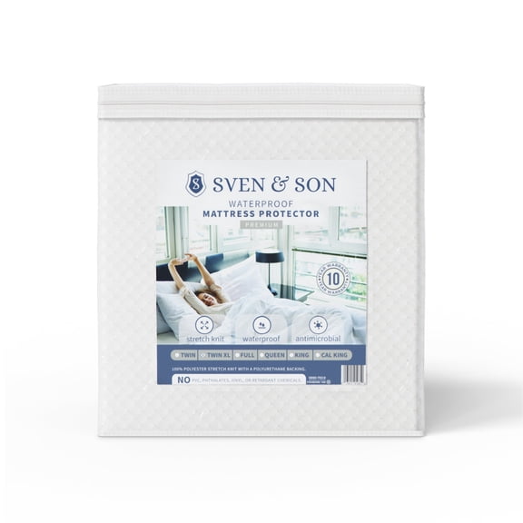 Sven & Son Waterproof Mattress Protector, Cotton, Machine Washable, California King