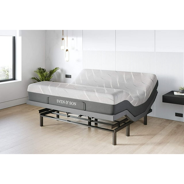 Sven & Son Split King Adjustable Bed Base Frame (Head Tilt) + 14\u201D