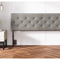 thumbnail image 1 of Sven & Son Diamond-Tufted Mid-Rise Upholstered Headboard, Wall or Bed Frame Mount - King or California King (Gray), 1 of 7