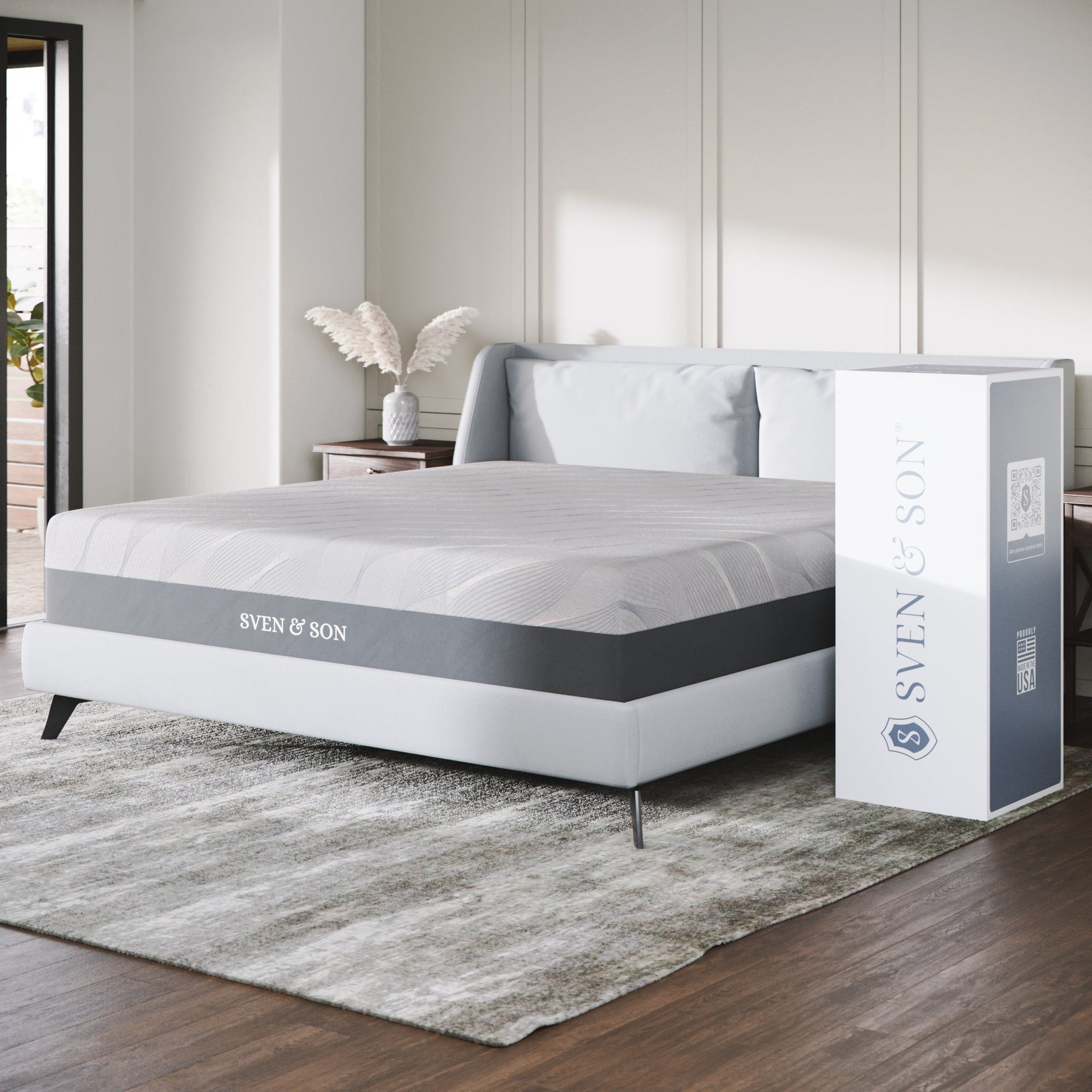 King 14" Hybrid Gel Memory Foam Mattress with Bamboo Cover