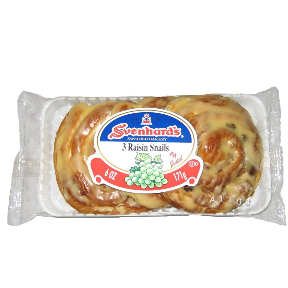 Svenhard's 3 Raisin Snails, 3 ct