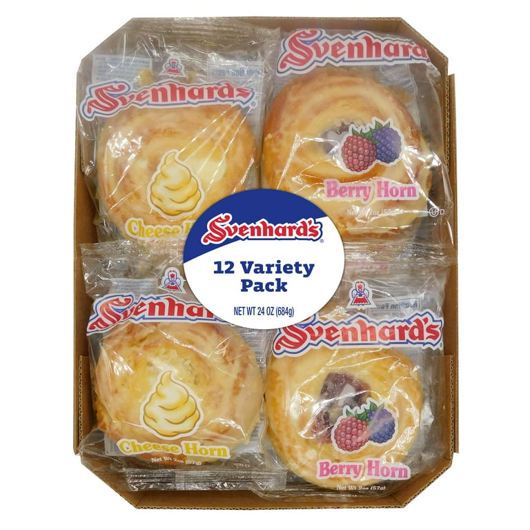 Svenhard's Snacks: Berry & Cheese Horn Pastry Variety Pack, 24 oz