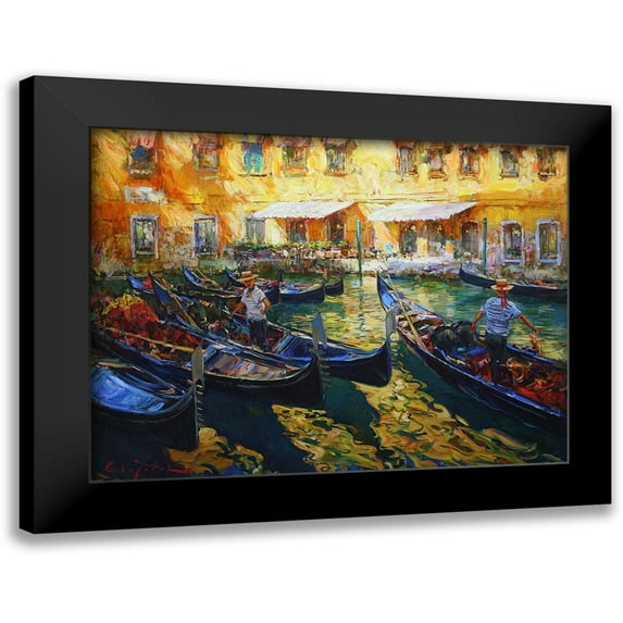 Sviridov, Sergei 14x12 Black Modern Framed Museum Art Print Titled - Venice Memories II
