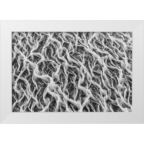 Svoboda MQEP, Peter 18x13 White Modern Wood Framed Museum Art Print Titled - Wide River Shapes