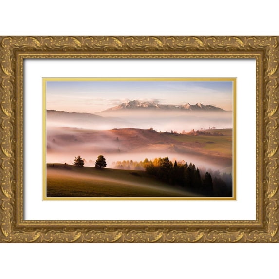 Svoboda Mqep, Peter 32x21 Gold Ornate Wood Framed with Double Matting Museum Art Print Titled - Just A Silence
