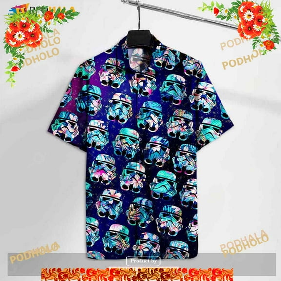 Sw Sw Storm Trooper Floral Amazing Cool Funny Hawaiian Shirt