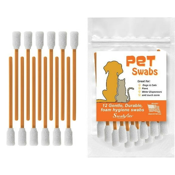 Swab-its 12-piece Package of Pet Care Foam Swabs: 87-8223