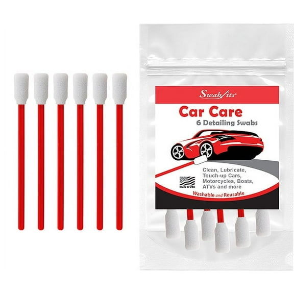 Swab-its 6-piece Package of Auto Detailing Car Care Foam Swabs: 87-8227
