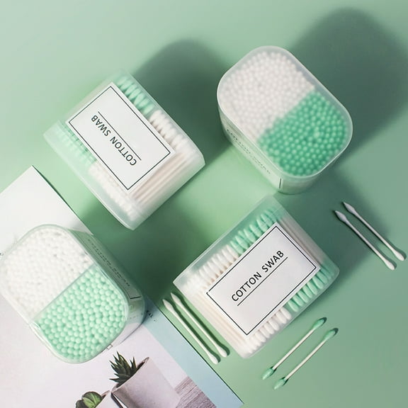 Swabs Soft Gentle Lint Free Round Spire Head Cotton Tips for Ear Cleaning Makeup Application First Aid and Beauty Care