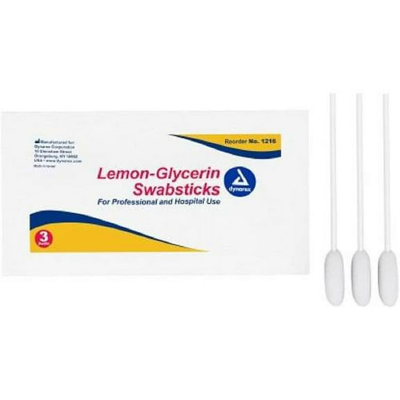Swabstick Foam Tip Lemon Glycerin - 75 Packs Per Box