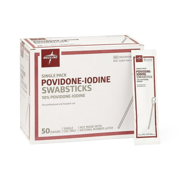 Swabstick, Povidone/Iodine,Singles,500 EA/CS
