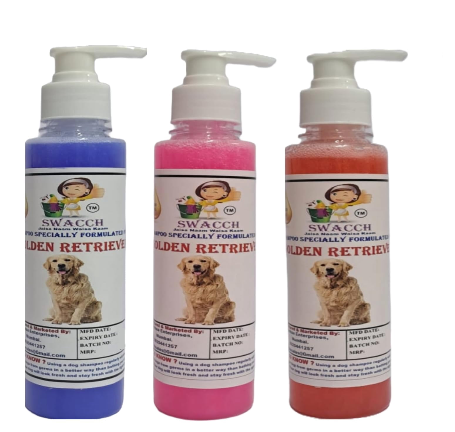 Swacch Premium Shampoo For Golden Retriever (200Ml) (Combo Pack Of 3 ... - Finish Formulashampoo For Golden Retriever