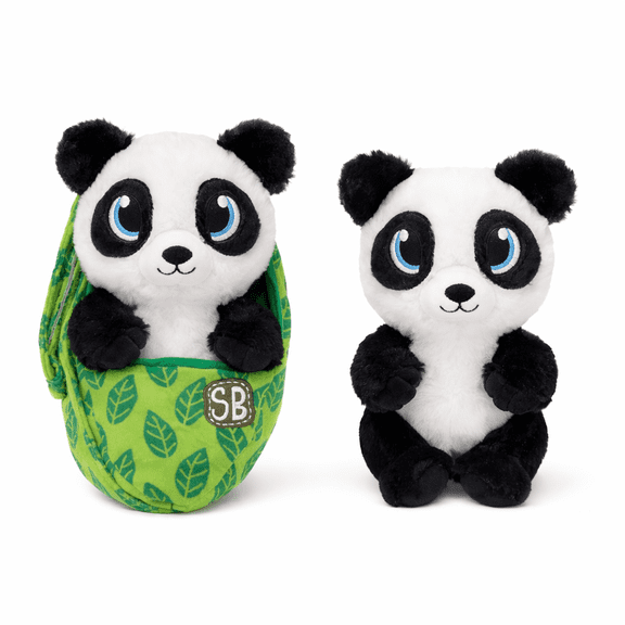 Swaddle Babies 9.5 Inch Cuddle Panda Plush with Sling Soft Stuffed Animal Toy