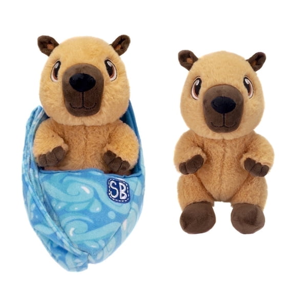 Plush Gear 9.5 Capybara Swaddle Baby Plush Great for Comfort and Cuddling