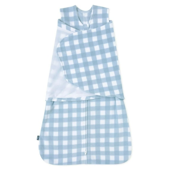 HALO Swaddle Micro-Fleece Tog 3.0, Gingham Blue, Small