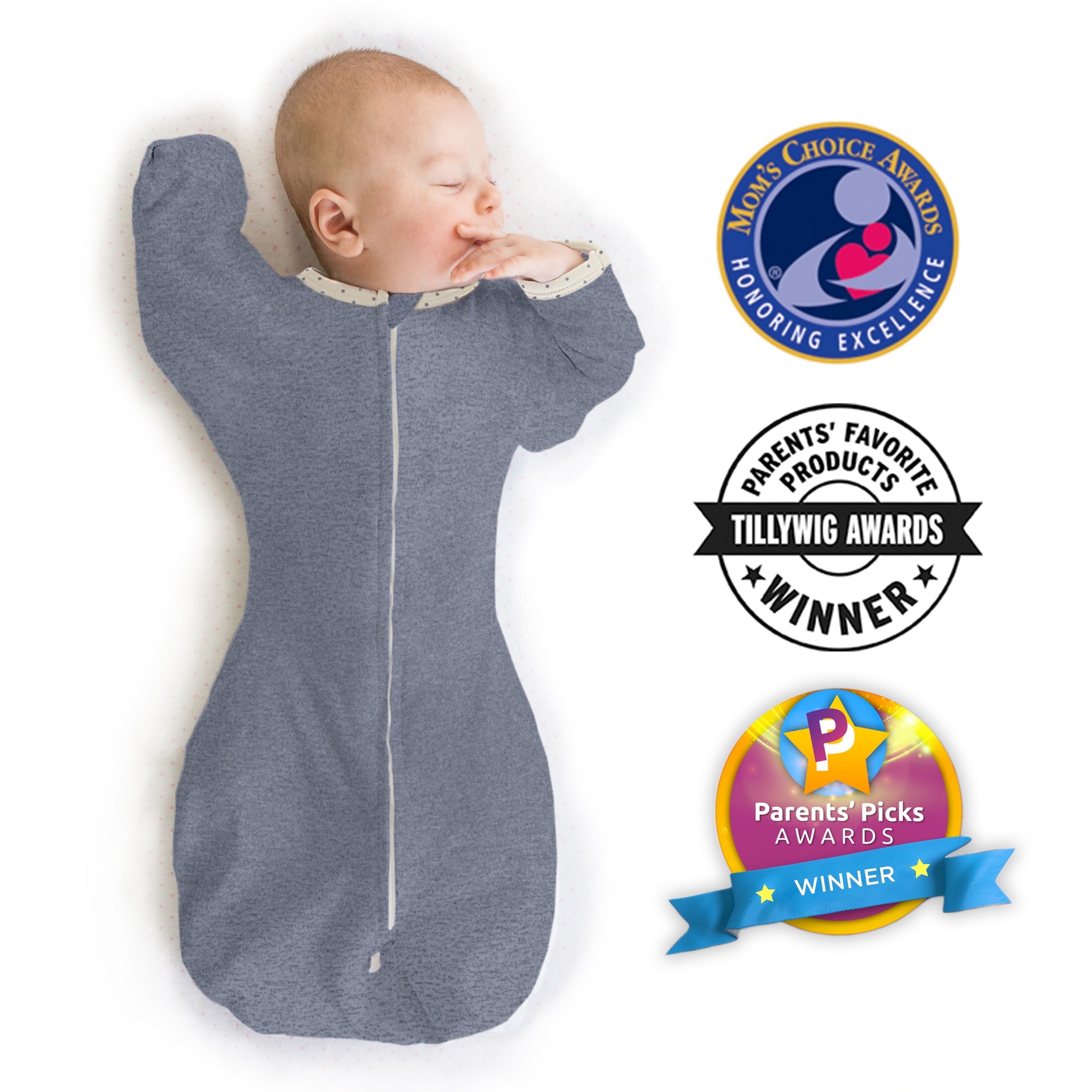 SwaddleDesigns Transitional Swaddle Sack, Arms Up Swaddle with Half ...