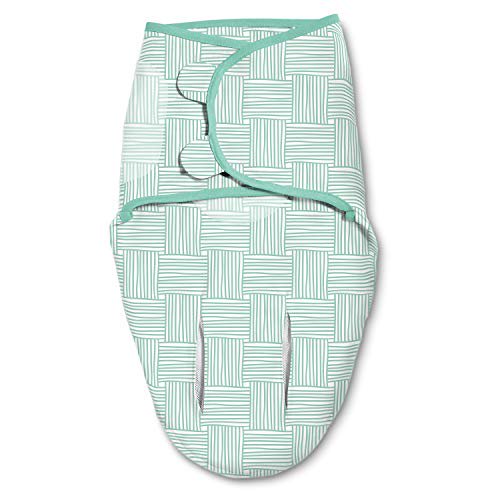 SwaddleMe Luxe Perfect Temp Swaddle with 100% Organic Cotton - Small/Medium, 1 Pack, Basket Weave, 0-3 Months