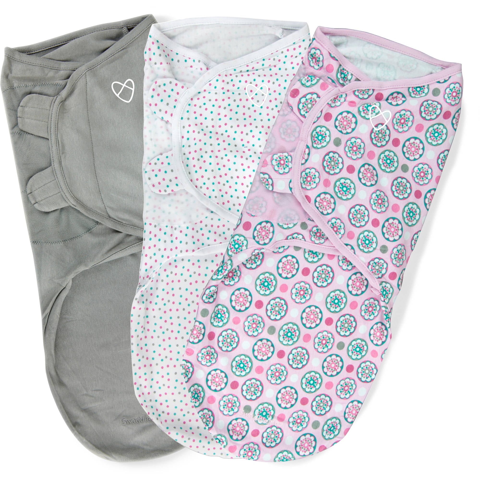 SwaddleMe Original Swaddle, 3Pack, Floral Geo, Large
