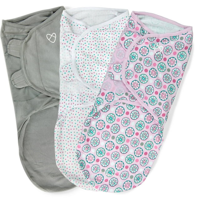 SwaddleMe Original Swaddle, 3Pack, Floral Geo, Large