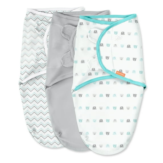 SwaddleMe® Original Swaddle – Size Small/Medium, 0-3 Months, 3-Pack (Elephant)