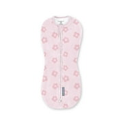 SwaddleMe by Ingenuity Compression Baby Swaddle Pod, Two-Way Zipper for Easy Diaper Changes, 0-2 Months, 1.0 TOG, 1-Pack - Flower Confetti
