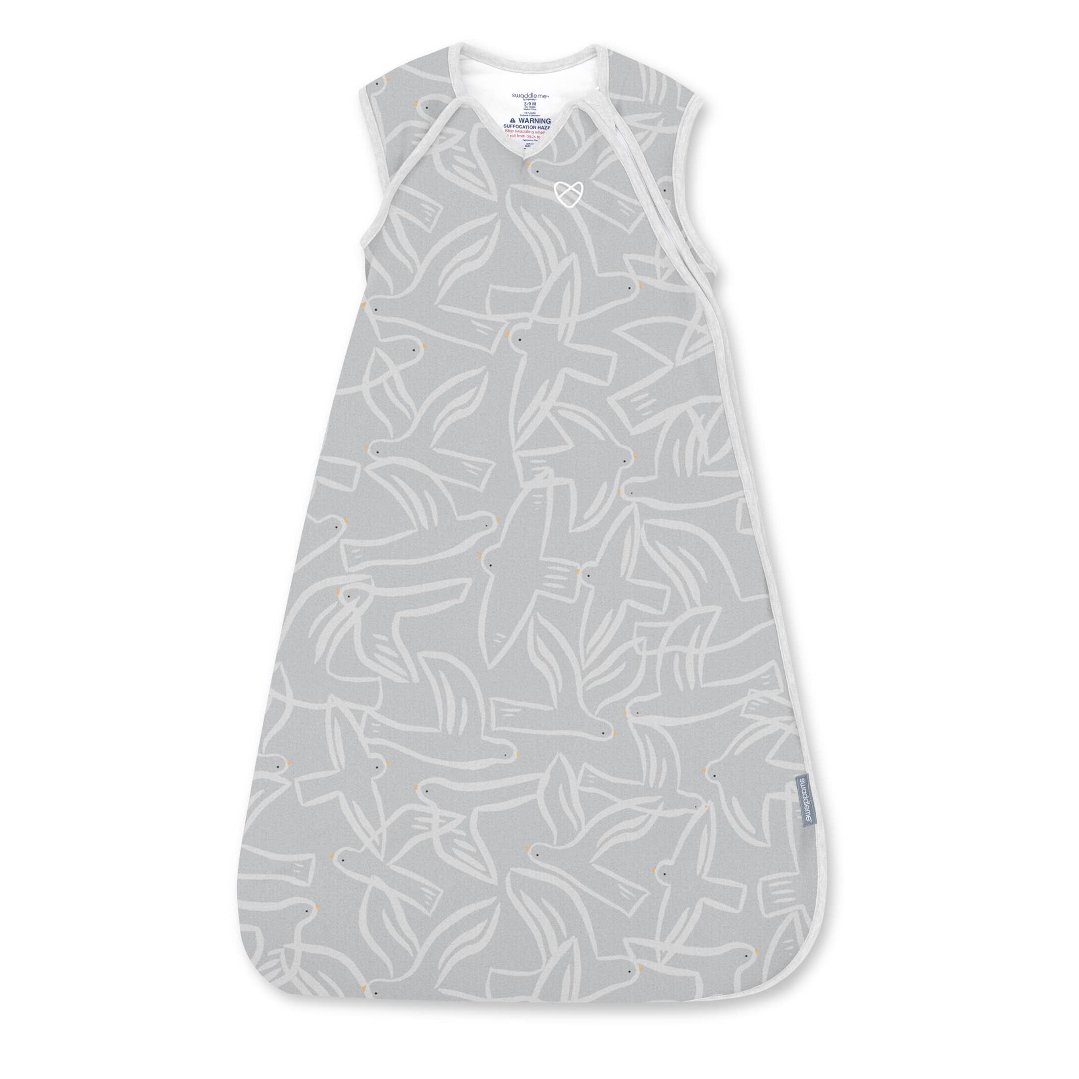 SwaddleMe by Ingenuity Night Sack Sleeper, Size 3-18 Months, 14-24 Pounds, 1.0 TOG, 100% Cotton