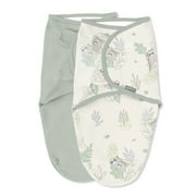 SwaddleMe by Ingenuity Original Swaddle for Baby، 100% قطن، يحسن النوم والهدوء، منعكس مذهل، 0-3 أشهر، 1.0 TOG، 2-Pack - Peekaboo Sloth