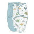 thumbnail interactive-video image 1 of SwaddleMe by Ingenuity Original Swaddle for Baby, 100% Cotton, Improves Sleep & Calms Startle Reflex, 0-3 Months, 1.0 TOG, 2-Pack - Tropical Dino, 1 of 20