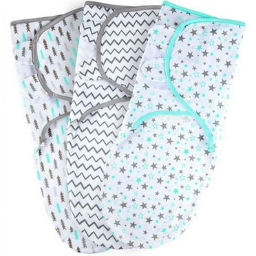 Swaddles for Newborns Baby Swaddle Pack of 3, 0-3 Month, 100% Cotton Newborn Swaddle Baby Wraps Baby Girl and Boy Adjustable Swaddle Blanket, Soft Baby Blankets
