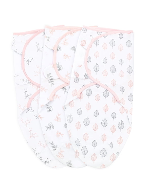 Swaddles for Newborns Baby Swaddle Pack of 3, 0-3 Month, 100% Cotton Newborn Swaddle Baby Wraps Baby Girl and Boy Adjustable Swaddle Blanket, Soft Baby Blankets