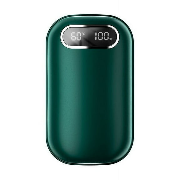 Swadesgoods 10000mAh Rechargeable Hand Warmers – Long-Lasting, Fast Heating & LED Display Power Bank- Green