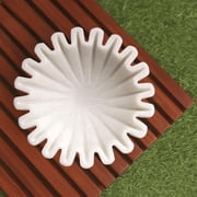Swadeshi Blessings HandCrafted Marble Ruffle Bowl /Antique Scallop Bowl/ Fluted Bowl, 6 Inches
