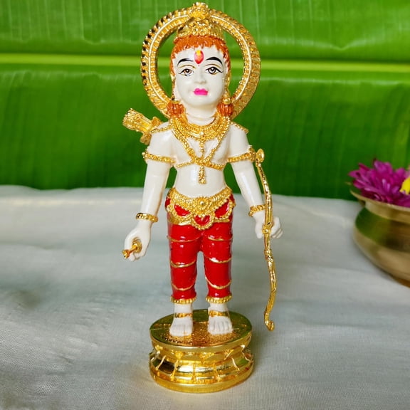 Swadeshi Desire Golden Shree Ram Lalla Idol Statue for Puja|OfficeHouseGifting Home&House Warming Gift (Ram Lalla Color, Medium)
