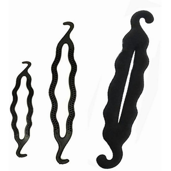 Swadeshi Desire Hair Accessories Bun Maker and Twist Turn And Tie Bun Maker Juda Maker For Women/Girls (Black) Pack-03